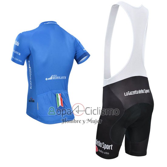 Giro d'Italia Ropa Ciclismo Culotte Corto 2014 Hombre Mangas Cortas Azul